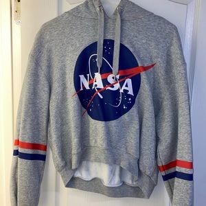 H&M NASA Grey Cropped Hoodie